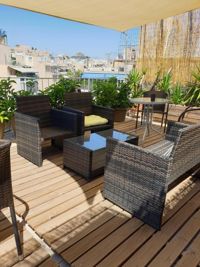شقة Renovated Studio With Roof Garden Access, 15 M Walk To Acropolis أثينا المظهر الخارجي الصورة